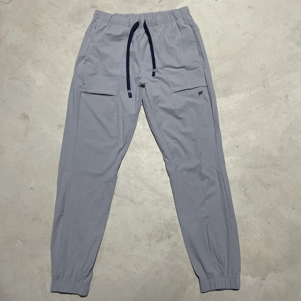 Fabletics The One Jogger Pants Men's M Gray Stretch Athleisure Training Outdoor